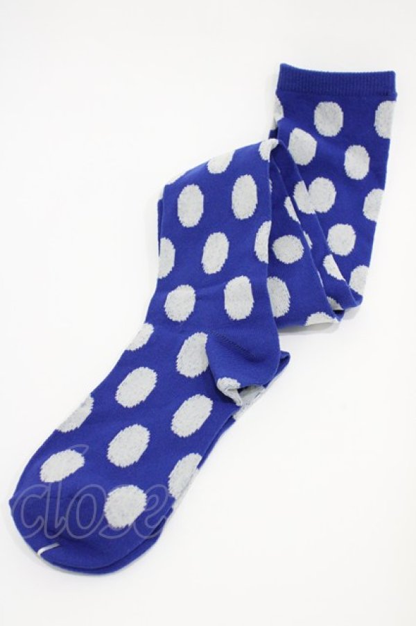 画像1: Emily Temple cute / ドットニーソックス  ブルー H-25-10-12-006-ET-ZA-KB-ZH (1)