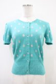 画像1: Emily Temple cute / ラメ水玉ニットカーディガン  グリーン H-25-10-12-054-ET-TO-KB-ZH (1)