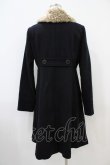 画像2: Emily Temple cute / バンビファー衿メルトンコート  ブラック H-25-10-12-057-ET-CO-KB-ZH (2)
