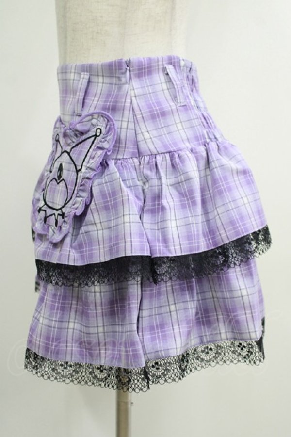 画像2: QOOZA / Kuromi mini skirt  ラベンダー H-25-10-12-1037-PU-SK-KB-ZS (2)