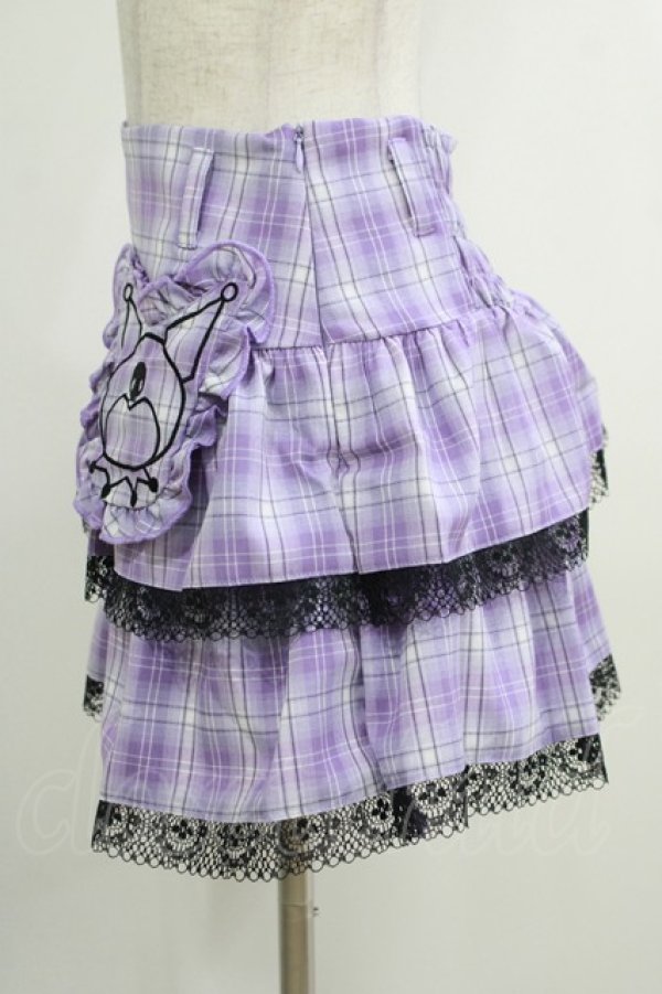 画像2: QOOZA / Kuromi mini skirt  ラベンダー H-25-10-12-1039-PU-SK-KB-ZS (2)
