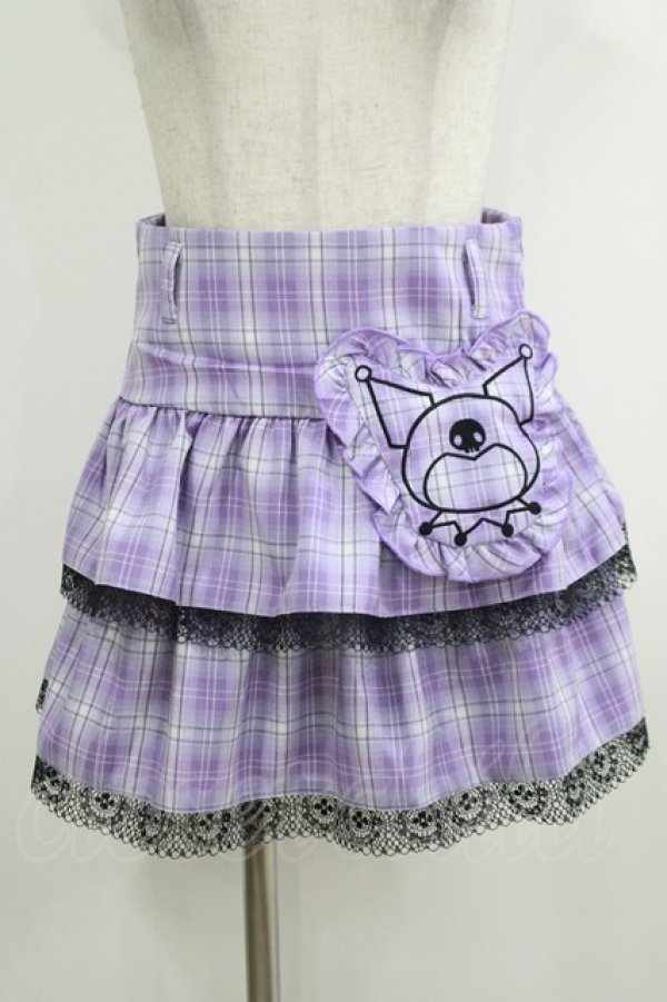 画像1: QOOZA / Kuromi mini skirt  ラベンダー H-25-10-12-1043-PU-SK-KB-ZI (1)