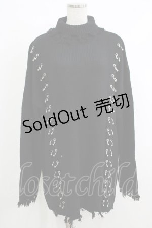 画像: KILL STAR / Daith Knit Sweater S ブラック H-25-10-12-1059-SL-TO-KB-ZH