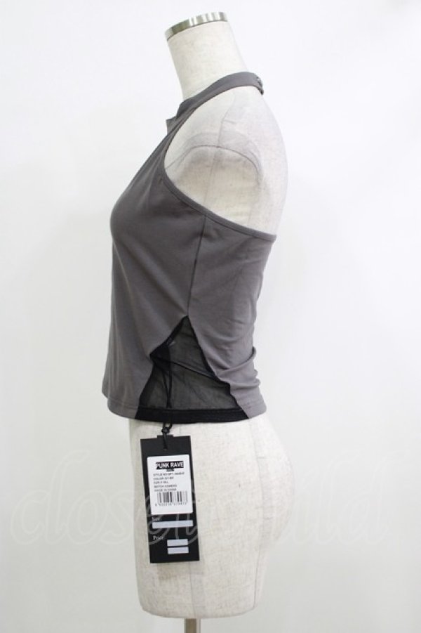 画像2: PUNK RAVE / Reversible printed vest M-L ブラック×グレー H-25-10-12-1061-PU-TO-KB-ZT454 (2)