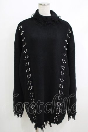 画像: KILL STAR / Daith Knit Sweater S ブラック H-25-10-12-1062-SL-TO-KB-ZH
