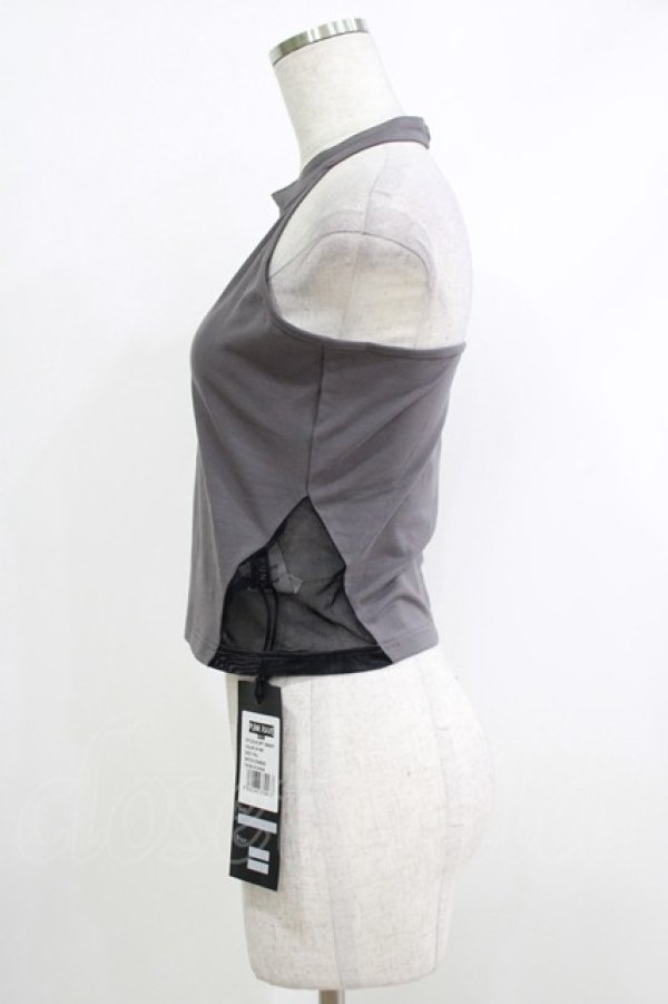 画像2: PUNK RAVE / Reversible printed vest M-L ブラック×グレー H-25-10-12-1064-PU-TO-KB-ZT454 (2)