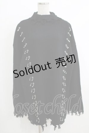 画像: KILL STAR / Daith Knit Sweater S ブラック H-25-10-12-1065-SL-TO-KB-ZS