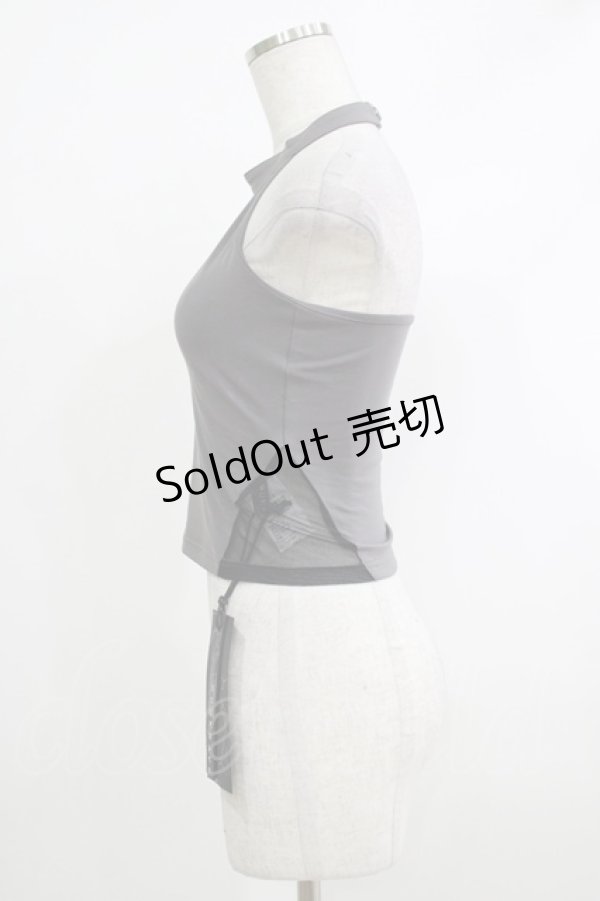 画像2: PUNK RAVE / Reversible printed vest XS-S ブラック×グレー H-25-10-12-1066-PU-TO-KB-ZH (2)