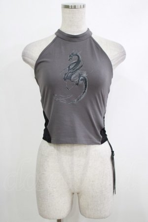 画像: PUNK RAVE / Reversible printed vest XS-S ブラック×グレー H-25-10-12-1068-PU-TO-KB-ZH