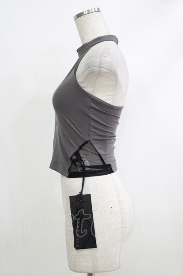 画像2: PUNK RAVE / Reversible printed vest XS-S ブラック×グレー H-25-10-12-1068-PU-TO-KB-ZT407 (2)