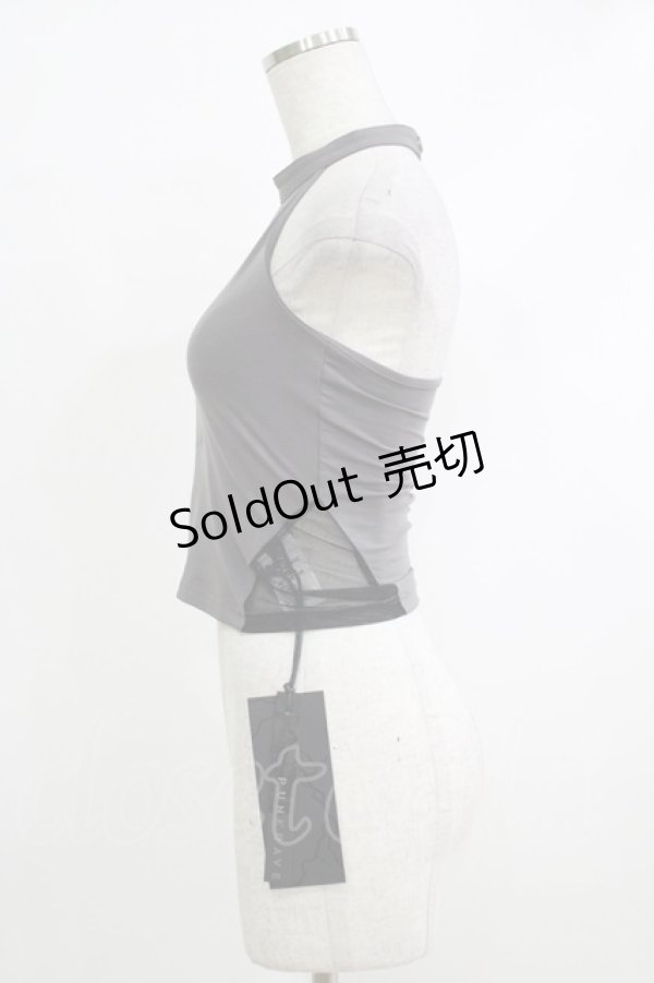 画像2: PUNK RAVE / Reversible printed vest XS-S ブラック×グレー H-25-10-12-1068-PU-TO-KB-ZT407 (2)