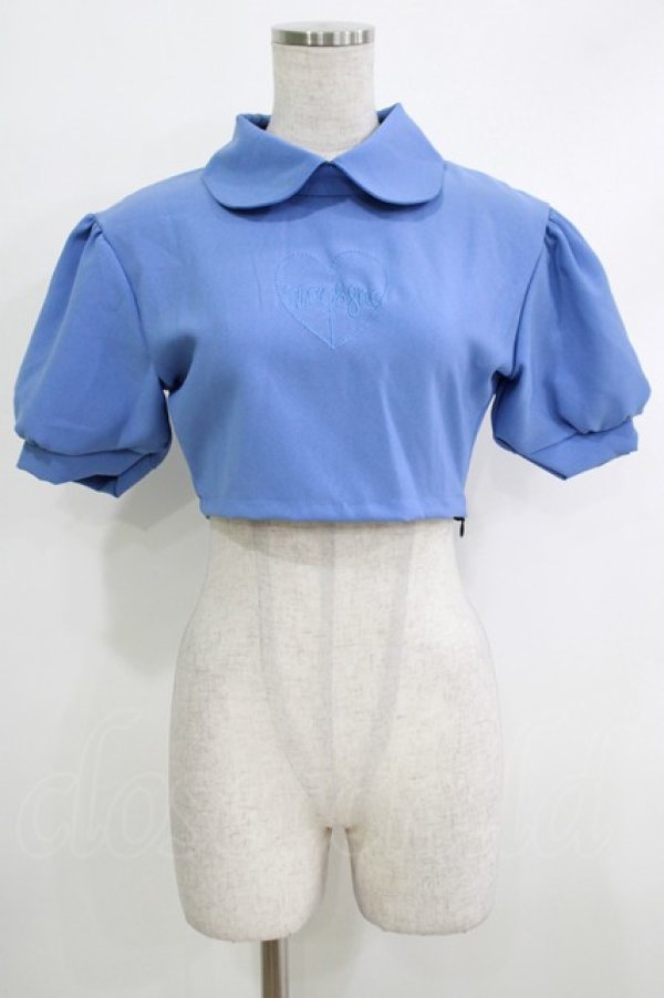 画像1: MORPH8NE / Frida's top S-M ブルー H-25-10-12-1071-PU-TO-KB-ZT454 (1)