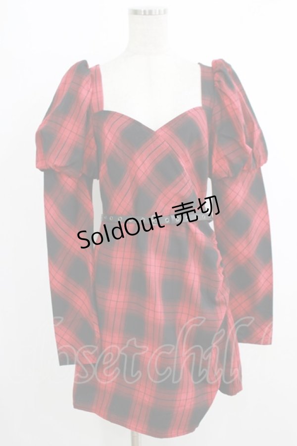 画像1: PUNK RAVE / Miriam dress M レッド H-25-10-12-1022-PU-OP-KB-ZH (1)