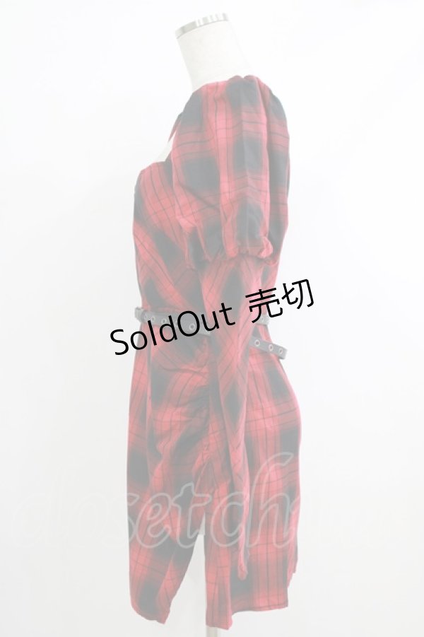 画像2: PUNK RAVE / Miriam dress M レッド H-25-10-12-1022-PU-OP-KB-ZH (2)