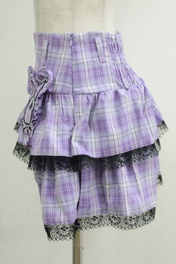 画像2: QOOZA / Kuromi mini skirt  ラベンダー H-25-10-12-1030-PU-SK-KB-OS (2)