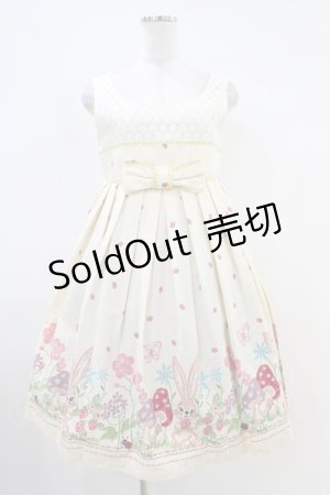 画像: 【SALE】Emily Temple cute / LuLuガーデンレース切替ノースリーブワンピース  オフシロ H-25-10-12-013-ET-OP-KB-ZT199