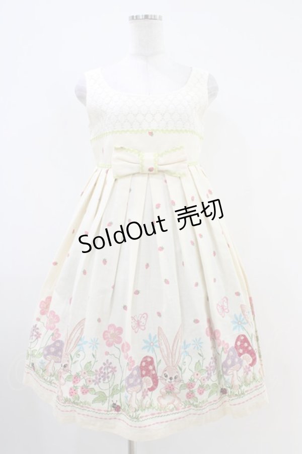 画像1: 【SALE】Emily Temple cute / LuLuガーデンレース切替ノースリーブワンピース  オフシロ H-25-10-12-013-ET-OP-KB-ZT199 (1)