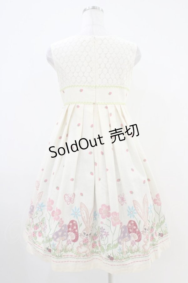 画像2: 【SALE】Emily Temple cute / LuLuガーデンレース切替ノースリーブワンピース  オフシロ H-25-10-12-013-ET-OP-KB-ZT199 (2)