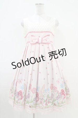 画像: Emily Temple cute / LuLuガーデンレース切替ノースリーブワンピース  ピンク H-25-10-12-014-ET-OP-KB-ZH