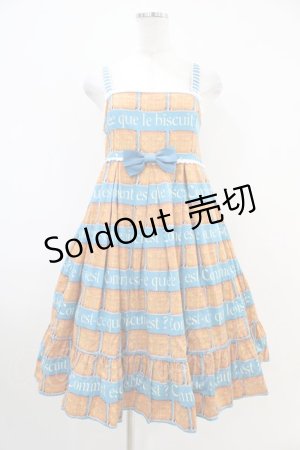 画像: Emily Temple cute / ビスケットリボンブローチ付きノースリーブワンピース  ブルー H-25-10-12-017-ET-OP-KB-ZH