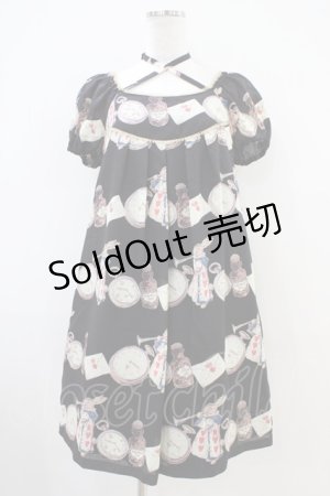 画像: Emily Temple cute / ワンダーランドホルターワンピース  クロ H-25-10-12-025-ET-OP-KB-ZH