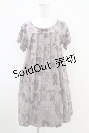 画像: Emily Temple cute / ぬいぐるみカットソーワンピース  チャ H-25-10-12-033-ET-OP-KB-ZH