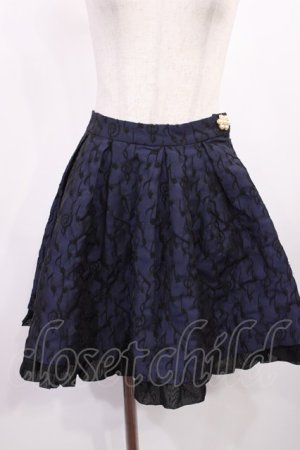画像: axes femme POETIQUE / 音符ジャガードスカート M ネイビー H-25-10-13-007-AX-SK-NS-ZH