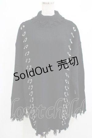 画像: KILL STAR / Daith Knit Sweater XS ブラック H-25-10-13-1032-SL-TO-KB-ZH