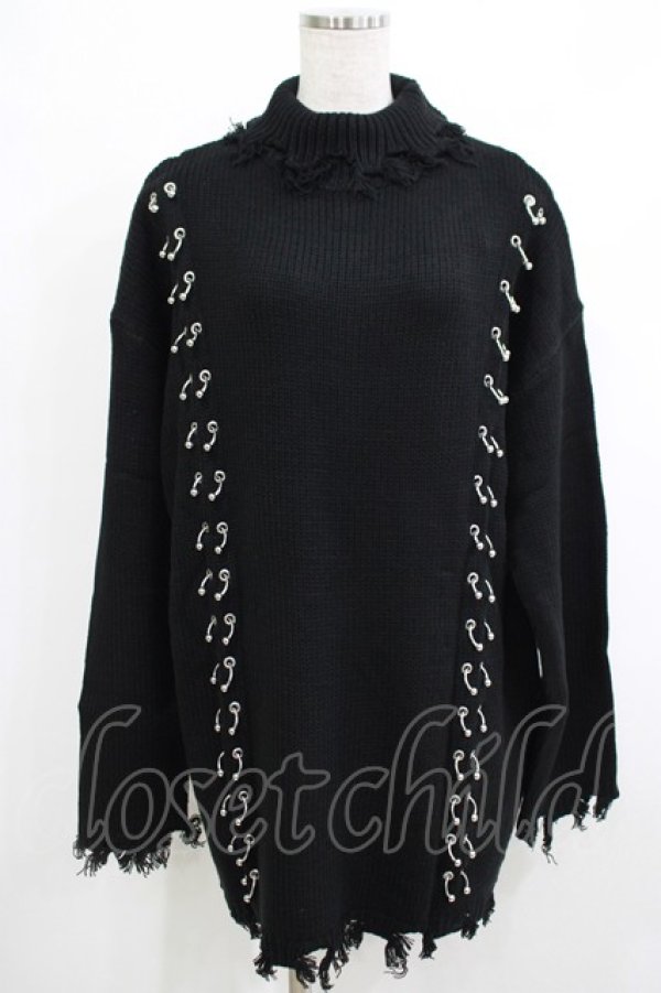 画像1: KILL STAR / Daith Knit Sweater XS ブラック H-25-10-13-1032-SL-TO-KB-ZH (1)