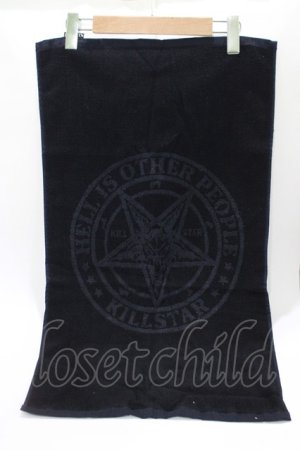 画像: KILL STAR / Don't Care Towel  ブラック H-25-10-13-1036-SL-ZA-KB-ZH