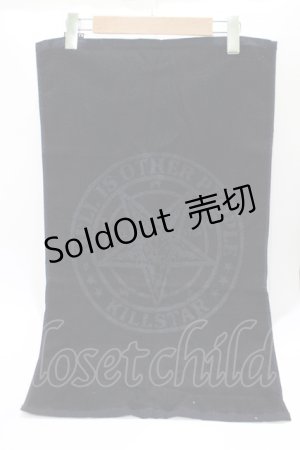 画像: KILL STAR / Don't Care Towel  ブラック H-25-10-13-1036-SL-ZA-KB-ZH