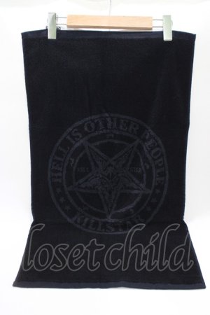 画像: KILL STAR / Don't Care Towel  ブラック H-25-10-13-1037-SL-ZA-KB-ZH
