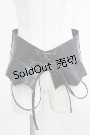 画像: KILL STAR / Wetland Bat Peplum Corset ML ブラック H-25-10-13-1051-SL-ZA-KB-ZH