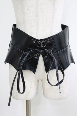 画像: KILL STAR / Wetland Bat Peplum Corset ML ブラック H-25-10-13-1052-SL-ZA-KB-ZH