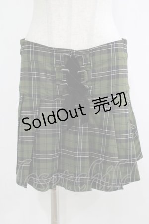 画像: KILL STAR / Dark Canopy Pleated Skirt M グリーン H-25-10-13-1007-SL-SK-KB-ZH