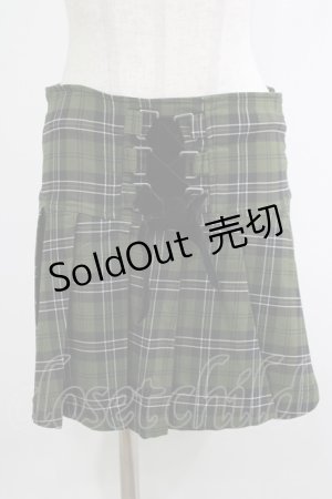 画像: KILL STAR / Dark Canopy Pleated Skirt S グリーン H-25-10-13-1010-SL-SK-KB-ZH