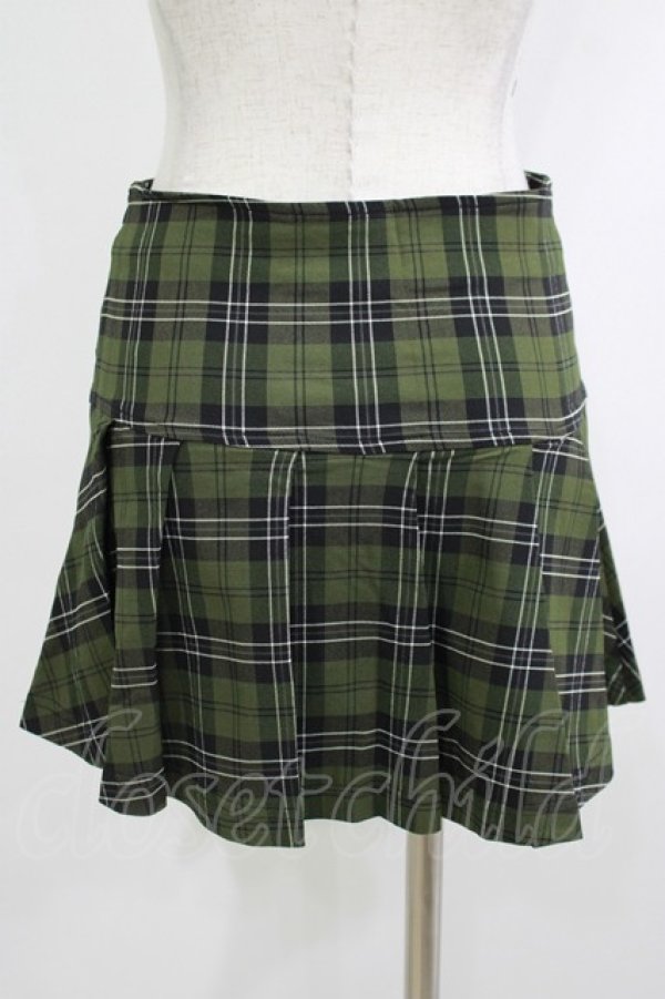 画像3: KILL STAR / Dark Canopy Pleated Skirt XS グリーン H-25-10-13-1014-SL-SK-KB-ZH (3)
