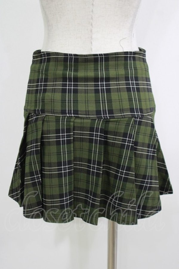 画像3: KILL STAR / Dark Canopy Pleated Skirt XS グリーン H-25-10-13-1015-SL-SK-KB-ZY (3)