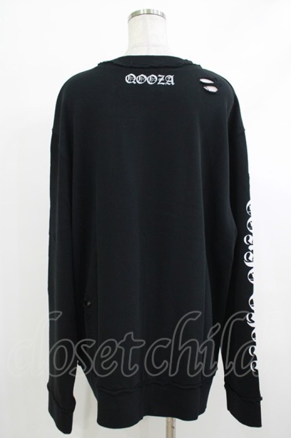 画像3: QOOZA / 東京喰種×QOOZA金木研 ダメージスウェット  ブラック H-25-10-13-1019-PU-TO-KB-ZS (3)