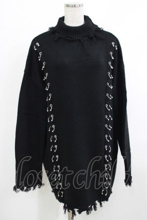 画像: KILL STAR / Daith Knit Sweater XS ブラック H-25-10-13-1020-SL-TO-KB-ZH