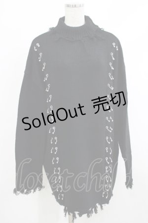 画像: KILL STAR / Daith Knit Sweater XS ブラック H-25-10-13-1020-SL-TO-KB-ZH