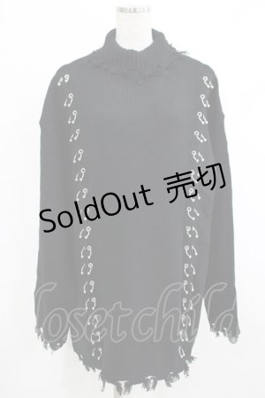 画像: KILL STAR / Daith Knit Sweater XS ブラック H-25-10-13-1023-SL-TO-KB-ZY