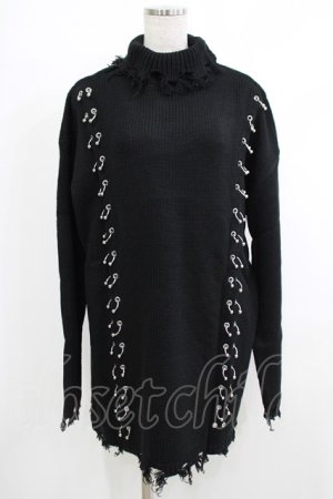 画像: KILL STAR / Daith Knit Sweater XS ブラック H-25-10-13-1026-SL-TO-KB-ZH
