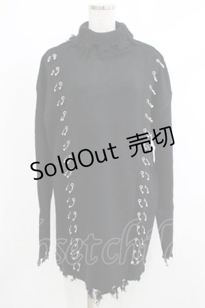 画像: KILL STAR / Daith Knit Sweater XS ブラック H-25-10-13-1026-SL-TO-KB-ZH