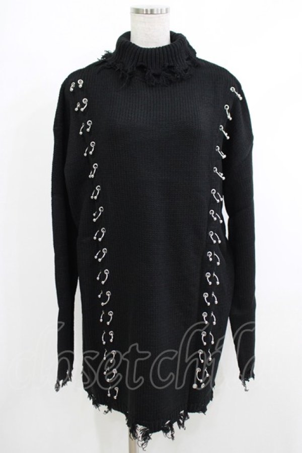 画像1: KILL STAR / Daith Knit Sweater XS ブラック H-25-10-13-1026-SL-TO-KB-ZH (1)