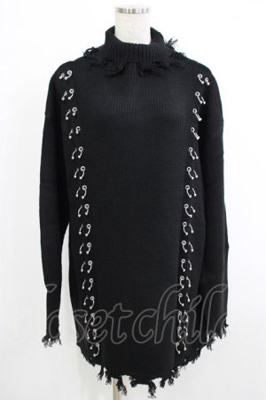 画像: KILL STAR / Daith Knit Sweater XS ブラック H-25-10-13-1029-SL-TO-KB-ZH
