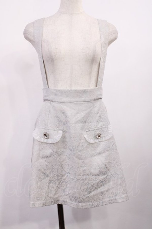 画像1: Ank Rouge / サス付きジャガードスカート Free ブルー H-25-10-13-009-CA-SK-NS-ZH (1)