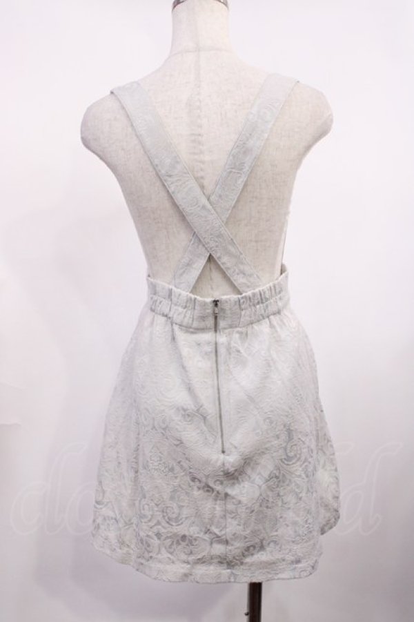 画像2: Ank Rouge / サス付きジャガードスカート Free ブルー H-25-10-13-009-CA-SK-NS-ZH (2)