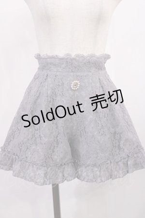 画像: Rojita / フリルサス付ビジュ釦レースショートパンツ Free ブルー H-25-10-13-012-LO-PA-NS-ZH