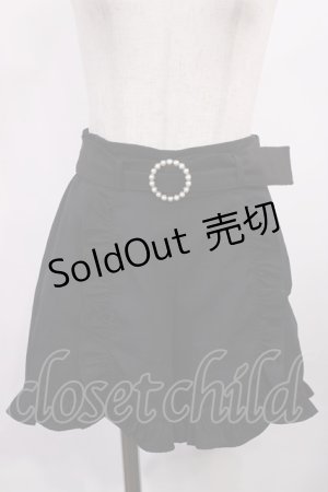 画像: Honey Cinnamon / パールバックルフリルパンツ  ブラック H-25-10-13-015-LO-PA-NS-ZH